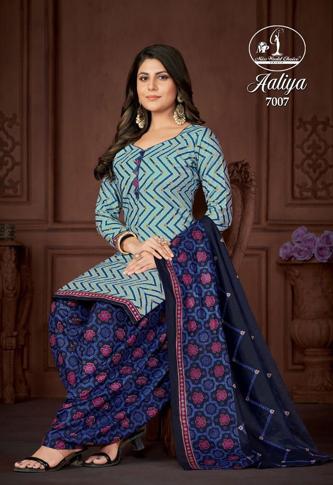 Aaliya Vol 7 By Miss World Printed Cotton Dress Material Wholesale Shop In Surat